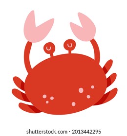 Isolated vector illustration of a crab for decoration