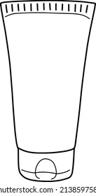 Isolated vector illustration of cream packaging on transparent background.