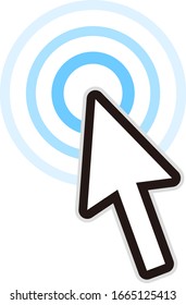 isolated vector illustration of cursor