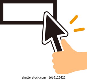 isolated vector illustration of cursor