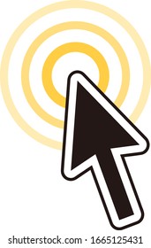 isolated vector illustration of cursor