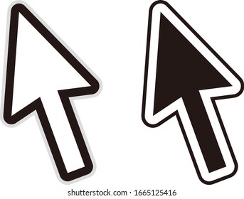 isolated vector illustration of cursors