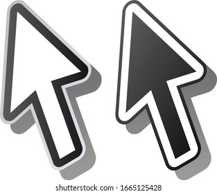 ilustración vectorial aislada de cursores