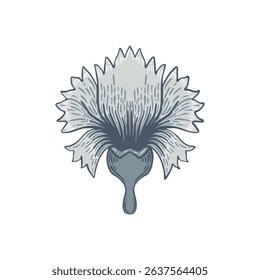 Isolated vector illustration of a decorative floral motif in the style of William Morris. Vintage-inspired design with elegant lines and muted colors. Perfect for prints, textiles, and patterns.