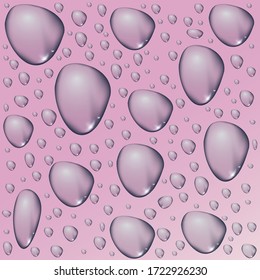 Isolated vector illustration. Drops background pink color