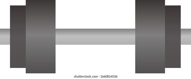 isolated vector illustration of dumbbell