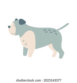Isolated vector illustration of a English bulldog