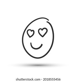 Isolated vector illustration of facial expression on white background