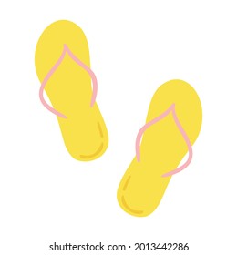 Isolated vector illustration of flip-flops for decoration