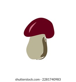 isolated vector illustration. Forest wild mushrooms types. 