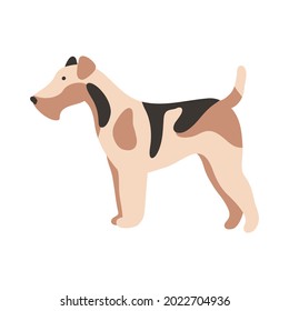 Ilustración vectorial aislada de un perro de Fox terrier