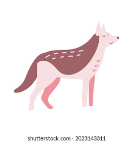 Isolated vector illustration of a German Shepherd dog