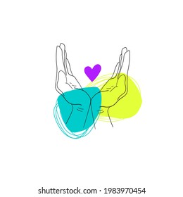 isolated Vector illustration  of gesture hand