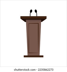 Isolated vector illustration graphic icon of a speaker's podium