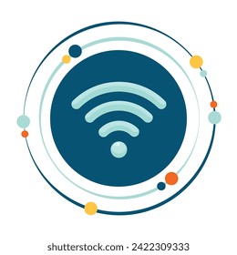 Isolated vector illustration graphic icon symbol of wifi network signal
