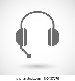 Isolated vector illustration of  a hands free phone device