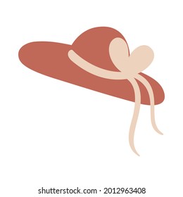 Isolated vector illustration of a hat for decoration