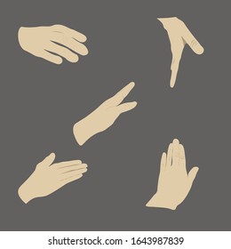 
Isolated vector illustration of human hands.