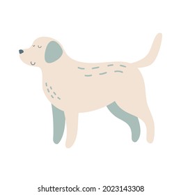 Isolated vector illustration of a Labrador dog