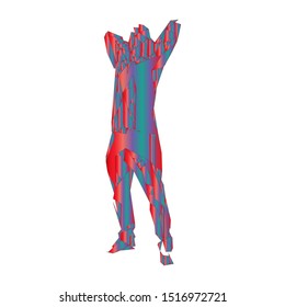 Isolated vector illustration in low-poly style on a white background. The drawing consists of thin lines and dots. Polygonal image on topics of science or medicine.
