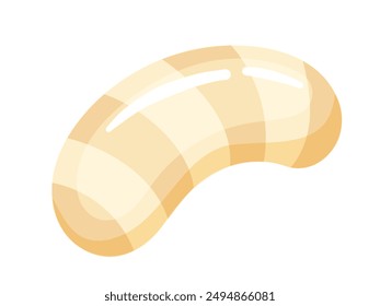 Isolated vector illustration of a maggot or maggot on a Halloween horror theme. Objects for a creepy party