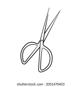 Isolated vector illustration of manicure scissors.