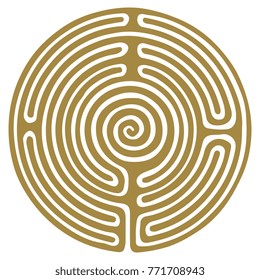 Isolated vector illustration of a maze.