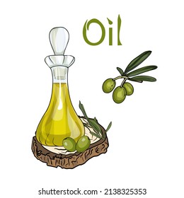 Isolated vector illustration
olive oil. Olives, oil, logo, icons, blank for designer