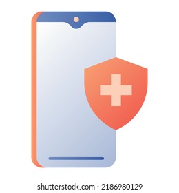 Isolated Vector Illustration of Online Consultation Medical App