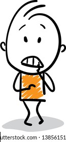 
isolated vector illustration outline hand drawn doodle line art cartoon design character.
