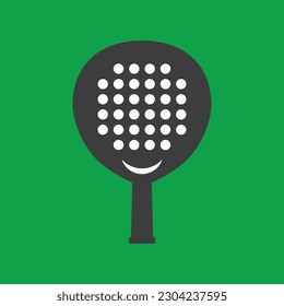 Isolated vector illustration of a paddle racket. Minimalist deign of paddle racket.