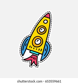 Isolated vector illustration in patch style. Great design for embroidery, sticker or pin.