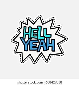 Isolated vector illustration in patch style. Great design for embroidery, sticker or pin.