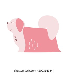 Isolated vector illustration of a Pekingese dog