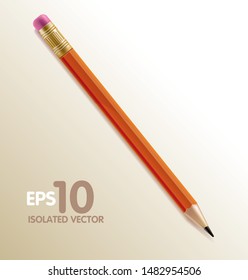 Isolated vector illustration of red pencil