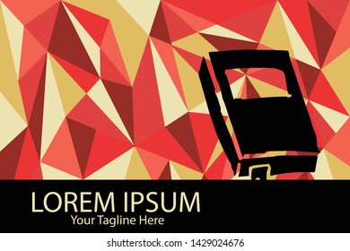 Isolated Vector Illustration Red and Yellow Polygon Geometric of Books. Flat, Icon, Sign, Logo, Symbol, Object, Graphic Design, Element, Background, Print.