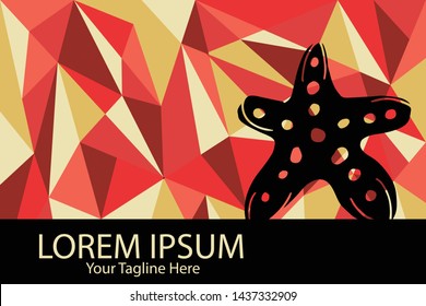 Isolated Vector Illustration Red and Yellow Polygon Geometric of Shells. Flat, Icon, Sign, Logo, Symbol, Object, Graphic Design, Element, Background, Print.