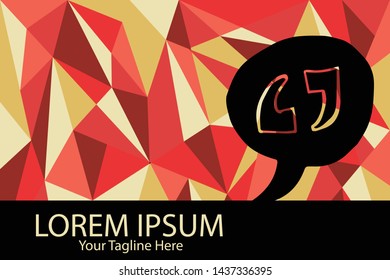Isolated Vector Illustration Red and Yellow Polygon Geometric of Bubble Chat. Flat, Icon, Sign, Logo, Symbol, Object, Graphic Design, Element, Background, Print.
