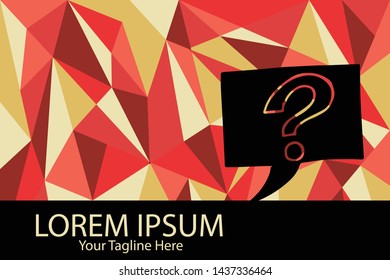 Isolated Vector Illustration Red and Yellow Polygon Geometric of Bubble Chat. Flat, Icon, Sign, Logo, Symbol, Object, Graphic Design, Element, Background, Print.