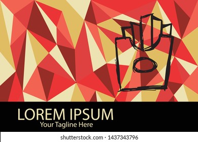 Isolated Vector Illustration Red and Yellow Polygon Geometric of French Fries Food. Flat, Icon, Sign, Logo, Symbol, Object, Graphic Design, Element, Background, Print.