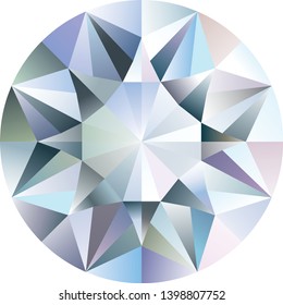 Isolated vector illustration of round diamond