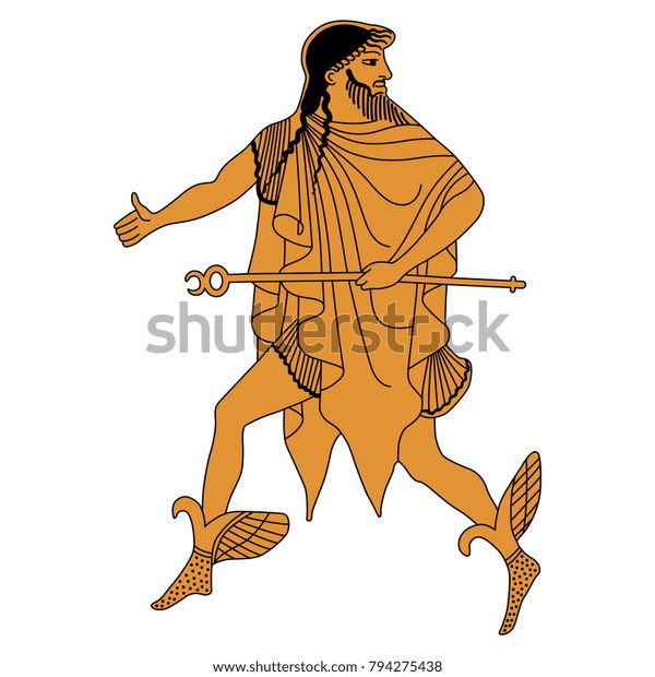 Isolated Vector Illustration Running Ancient Greek Stock Vector ...