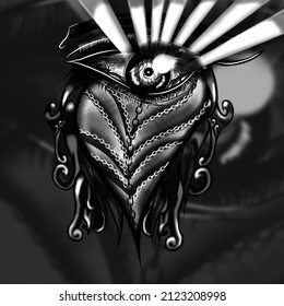 ilustración vectorial aislada ver ojos arte gótico y surrealista