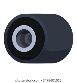 Isolated vector illustration of a silent bearing, a vibration isolator element