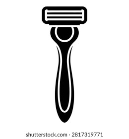 Isolated vector illustration of a sleek electric razor with replaceable blades and ergonomic handle design