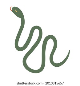 Isolated vector illustration of a snake for decoration