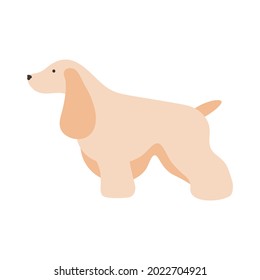 Isolated vector illustration of a Spaniel dog