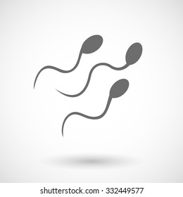 Isolated vector illustration of sperm cells