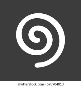 Isolated vector illustration of  a spiral 