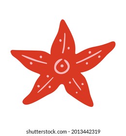 Isolated vector illustration of a starfish for decoration